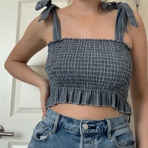 PacSun Ruched Cropped Tank